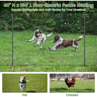 Filet de clôture non électrique, filet de transport mobile pour animaux, clôture tout usage