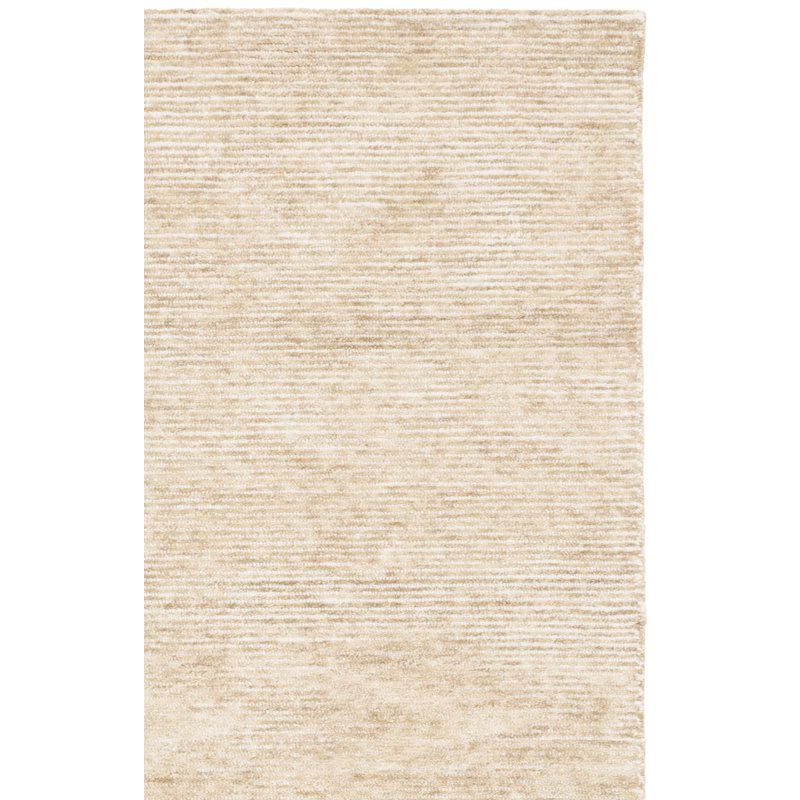 Ebony Hand Tufted Wool Cotton Rug in Ivory/Gold, Rectangle 3' x 5'