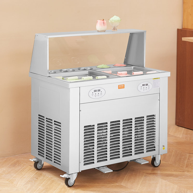 Machine à crème glacée roulée à la machine 13,8 x 13,8 po VEVOR