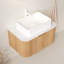 30" Wall-Mounted Bathroom Vanity With Rectangular Ceramic Sink, 3D Striped Drawer Front & Soft-Close Storage – Pre-Assembled-763874893