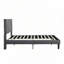 Lit plateforme en tissu d'ameublement