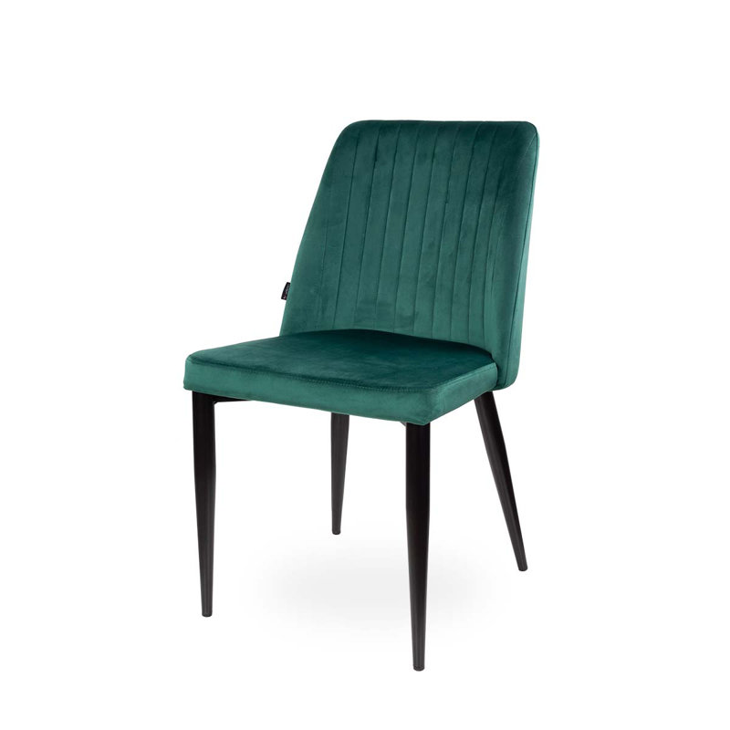 Zibi 48cm H Velvet Upholstered Side Chair, Green