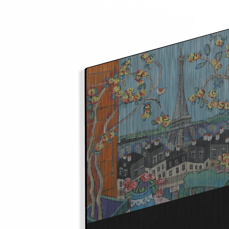 Winston Porter «Eiffel Tower I» par Holly Wojhan, art mural en métal, H 16 po x l 12 po