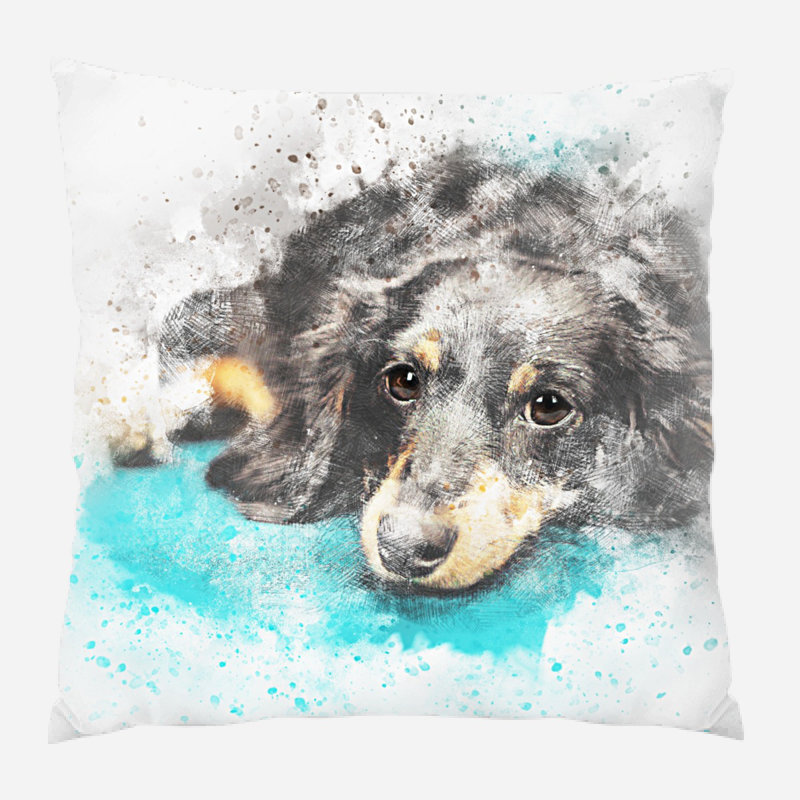Reversible Throw Pillow, Microsuede, Indoor
