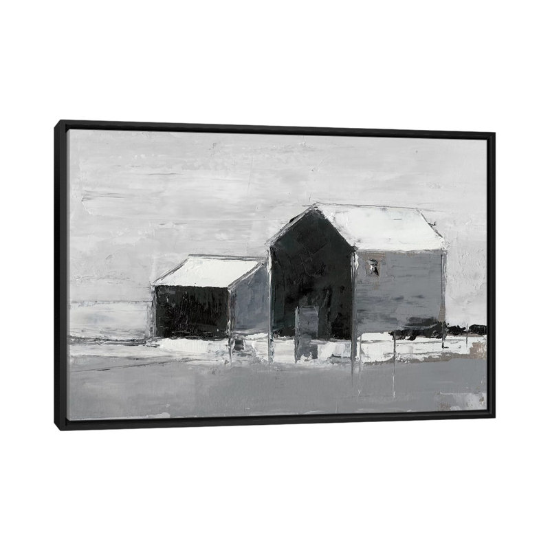 «Dynamic Barn II» par Ethan Harper - reproduction d'art, H 18 po x l 26 po x P 1,5 po, Pas de tapis, Toile avec cadre noir