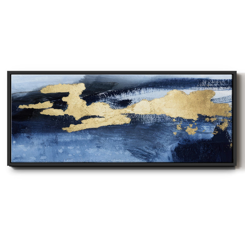 Gilded Indigo Sea I - toile encadrée