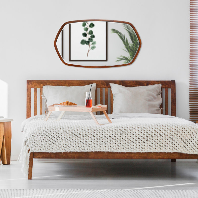 Miroir d'appoint Glover, Noyer brun, H 36 po x l 20 po, Horizontale et verticale