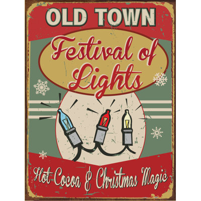 Fête des lumières de Noël en métal