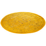 Overdyed Hand-Knotted Wool Modern-Contemporary Yellow Area Rug 8' 2" x 8' 2"
