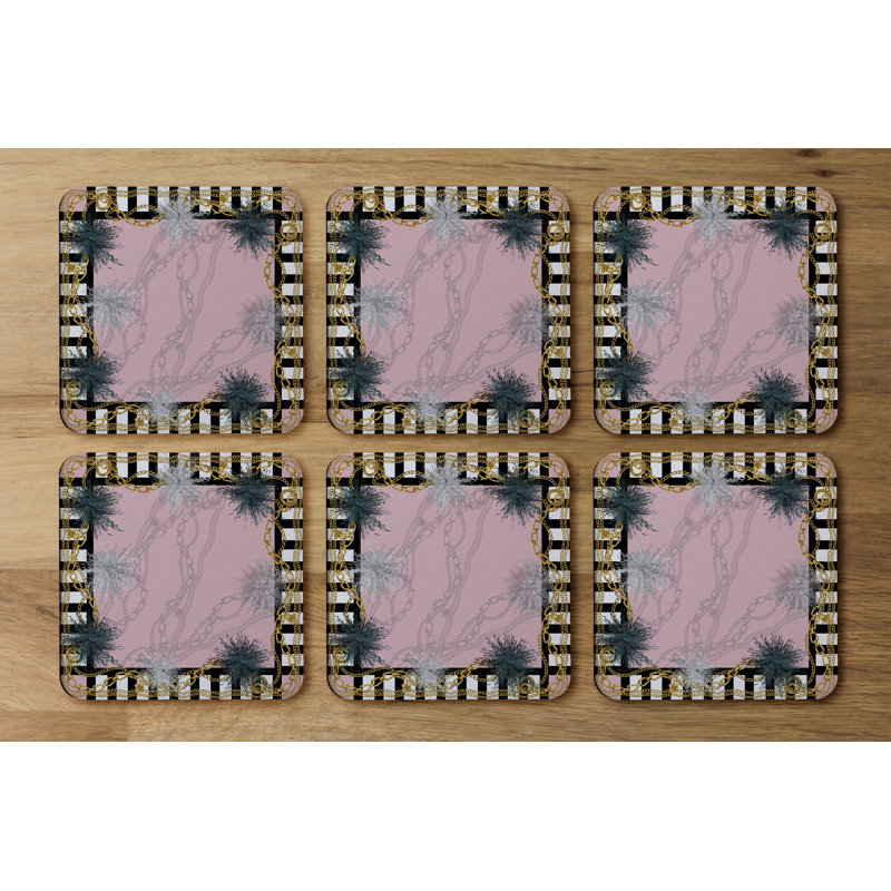 Square 6 Piece Coaster Set