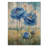 Ocean Blue Peonies In The Field III - Peonies Wood Wall Art - On Natural Pine Wood-1229030813