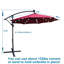 Parasol de patio à énergie solaire 10 pi - lumières à DEL, imperméables, 8 nervures, pour la cour arrière de la piscine avec éclairage, manivelle, cour arrière à base croisée, terrasse,