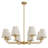 8-Light Modern Dimmable Chandelier With Fabric Shades-1139210077
