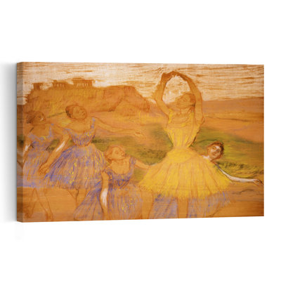 Groupe de danseurs, vers 1895-1897. Estampe murale contemporaine abstraite impressionniste représentant un paysage.