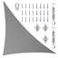 Toile d'ombrage triangulaire Amgo Customize - 200 g / m², blocage UV 95% avec quincaillerie-107426949-107427038