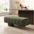 Upholstered Dining Bench For Dining Room, No-Assembly End Of Bed Entryway Bench Ottoman For Bedroom Living Room, Green Boucle Fabric Stool Top Wood Leg 300 LBS Weight Capacity-1012367260