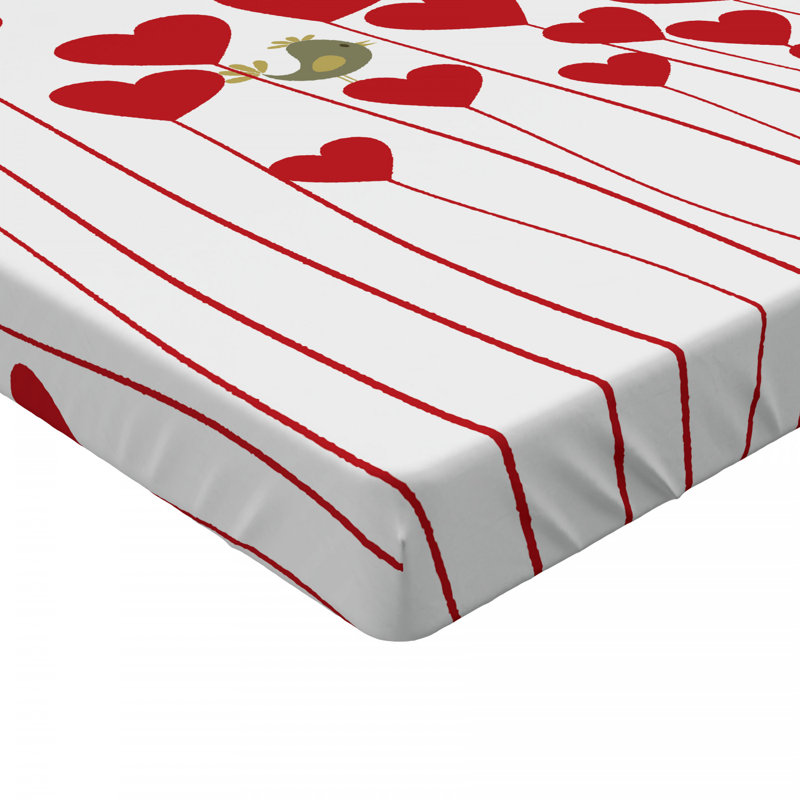 Drap-housse en microfibre Love, Drap-housse de taille double
