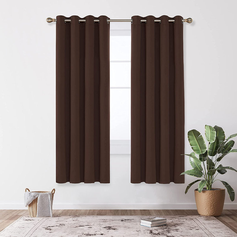 Blackout Curtain Pair, Light Beige, 140 W x 220 D cm