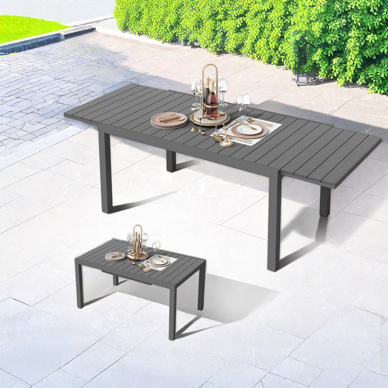 Extendable Outdoor Dining Table , 59.1 " W 35.43 " D