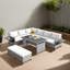 Ensemble de canapé modulaire en rotin pour l'extérieur 5 pièces pour jardin, cour et balcon-2010256982-2010256986