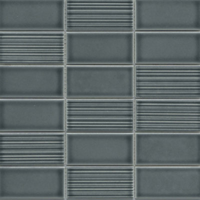 Nagara™ 11" x 11" Ceramic Grid Mosaic Tile