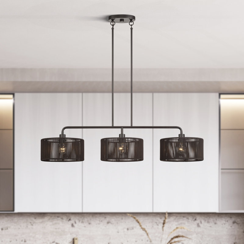 Lustre linéaire extra large Yount, Bronze, Brun