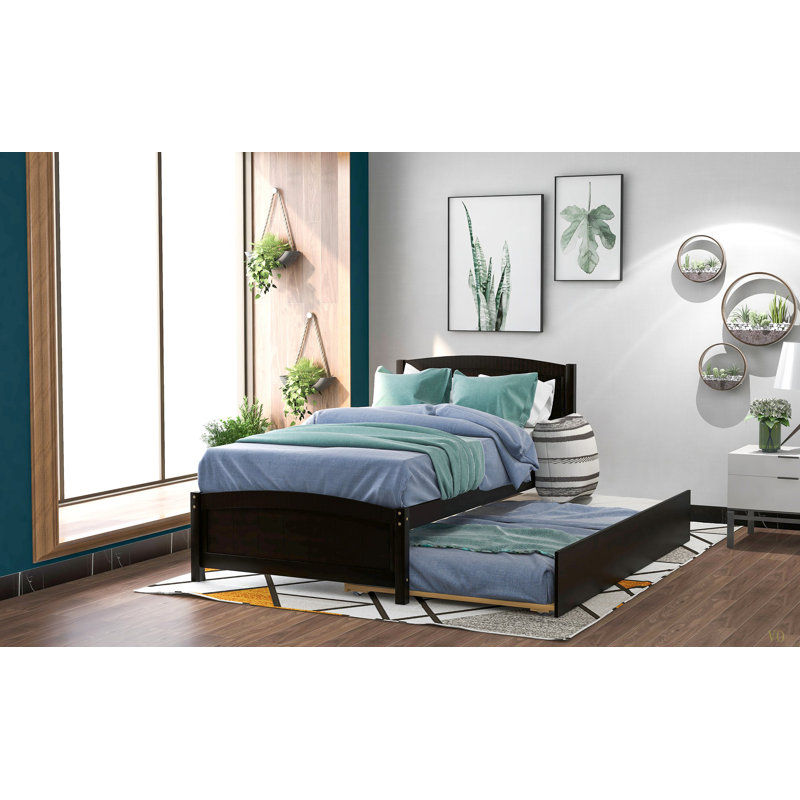 Platform Bed with Trundle, Espresso