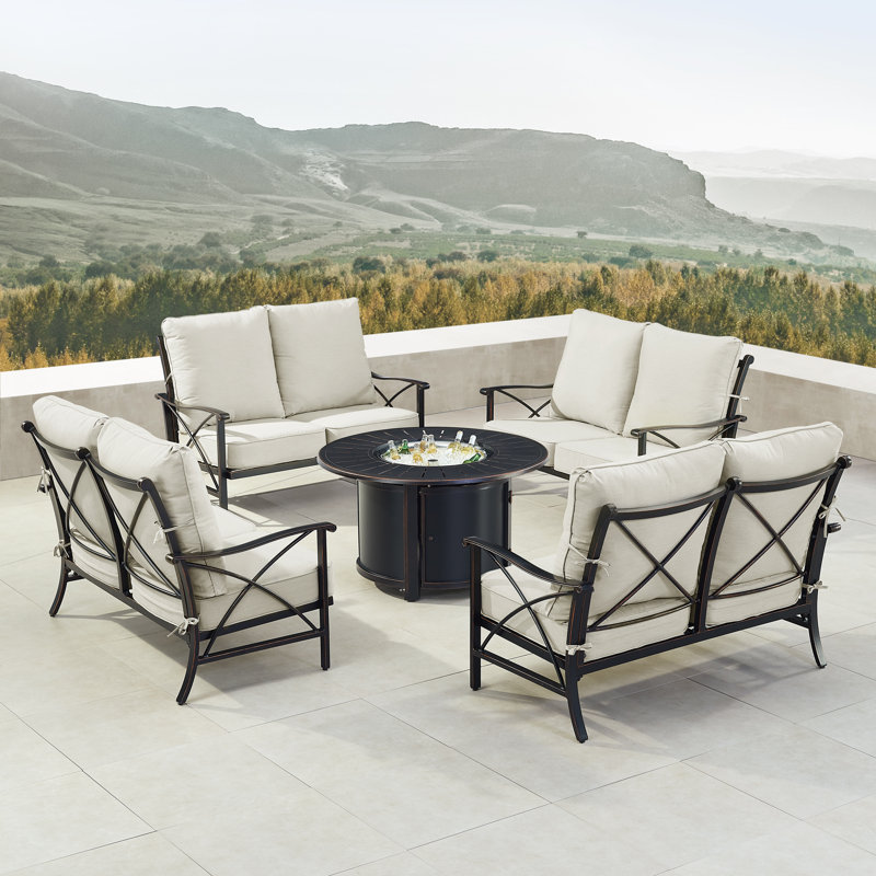 Okairy 8 - Person Patio Conversation Set with Cushions