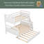 Lit superposé simple au-dessus d'un lit double avec lit gigogne Heita Kids-1089232901