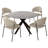 Modern Round Kitchen Dining Table Set with Dining Chairs-112460107-112460106