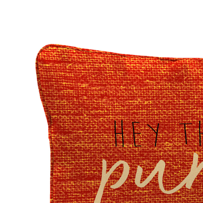 16" x 16" Outdoor Throw Pillow with Welt, Orange/White