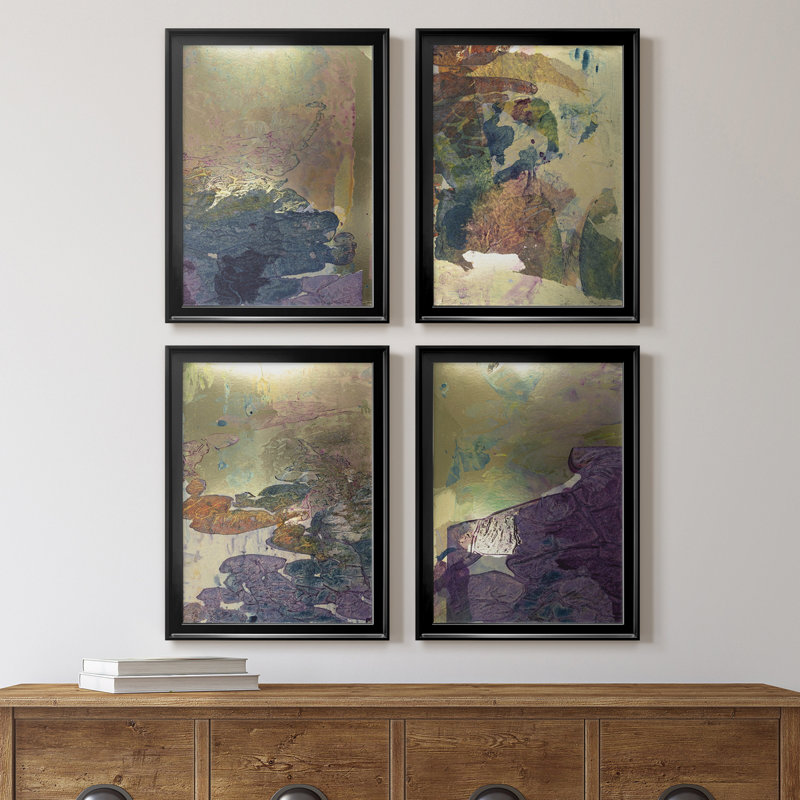 «Monet's Landscape I», toile encadrée de qualité supérieure - prête à être accrochée, Cadre noir
