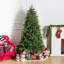 Arbre de Noël en cèdre illuminé 6 pi avec 932 pointes et 350 lumières DEL blanc chaud - Arbre de Noël artificiel en PVC réaliste avec support en métal robuste pour la décoration intérieure-1471582230
