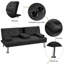Colour 3-Seater Convertible Futon Sofa Bed-624941622