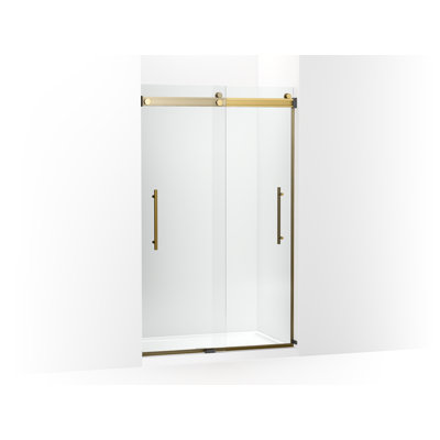 Porte de douche coulissante Levity Plus Less, 77-9 / 16 po H 44-5 / 8 - 47-5 / 8 po L, avec verre transparent de 5/16 po d'épaisseur