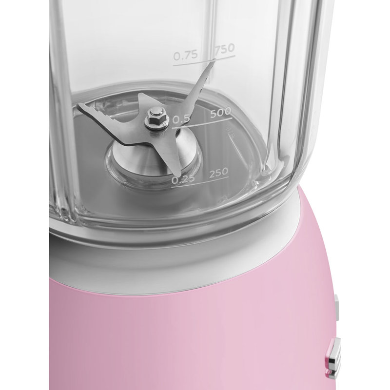 Smeg BLF03 50's Style Retro Countertop Blender, Pink
