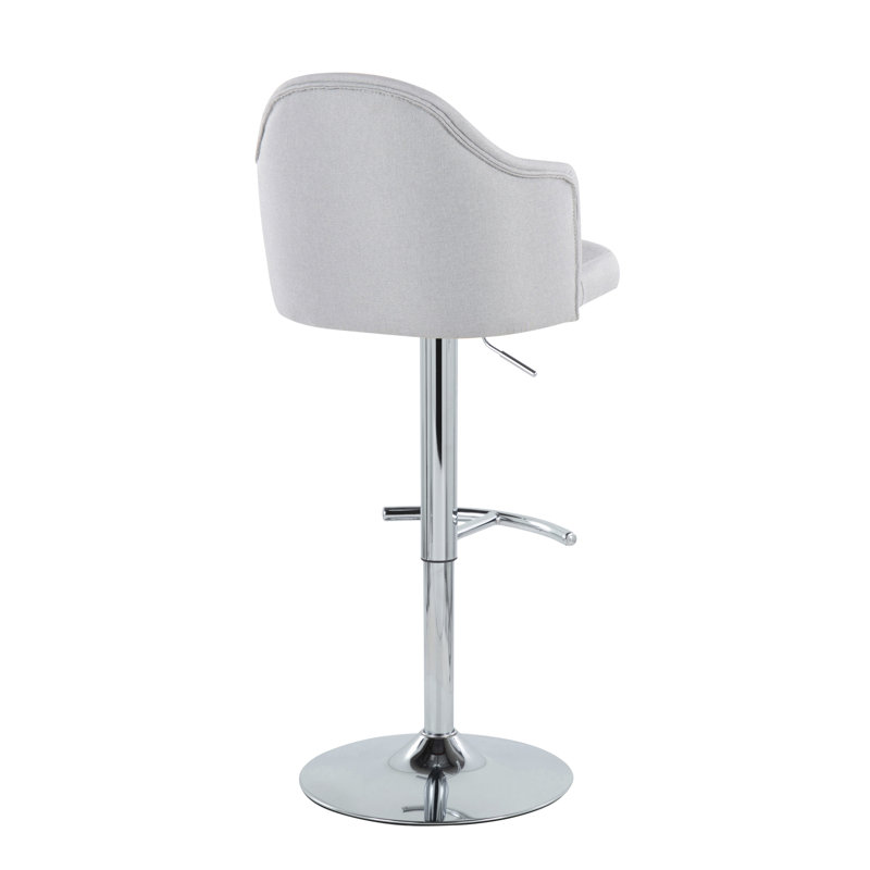 Ensemble de 2 tabourets de bar pivotants contemporains réglables 20 x 18,5 x 44,75 po