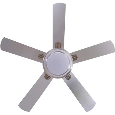 Ventilateur de plafond standard à 5 pales à DEL avec télécommande et ensemble d'éclairage inclus