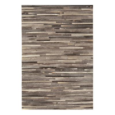 Karlee Striped Cowhide Area Rug
