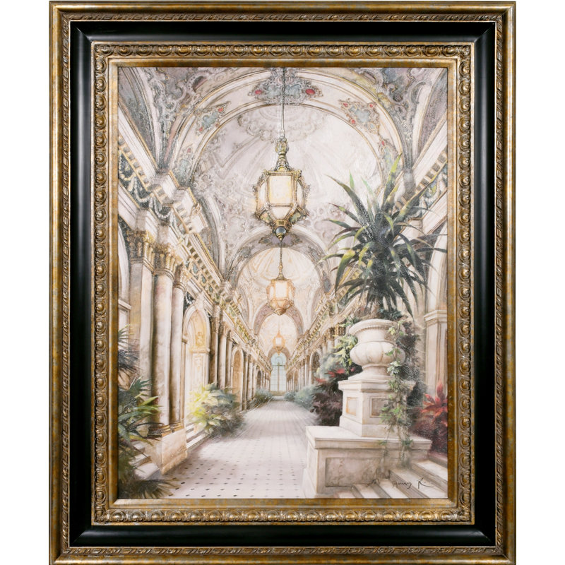 Le Beau Giclee by AFD Home 11157417 Palace Interior in an Elegantly Grand Frame, 36-Inch by 48-Inch Canvas, 51-Inch by 62-Inch Frame