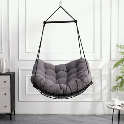 Balancelle avec anneaux de sécurité antidérapants et coussin