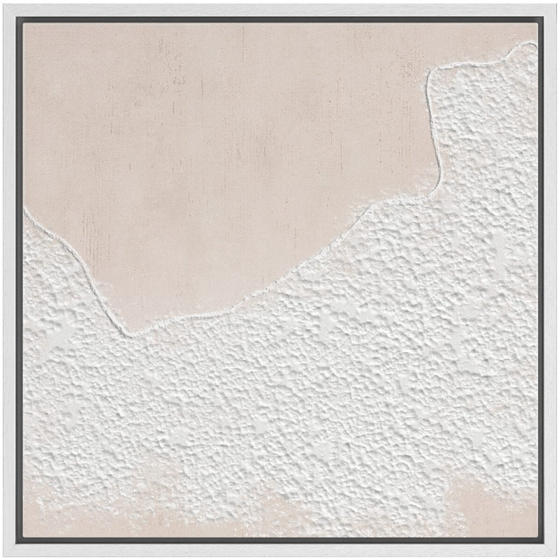 «Duotone Pastel Paint Stroke Landscape», reproduction sur toile flottante, H 24 po x l 24 po x P 1,5 po, Cadre blanc