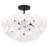 Audrey 4-Light Matte Black Semi-Flush Mount