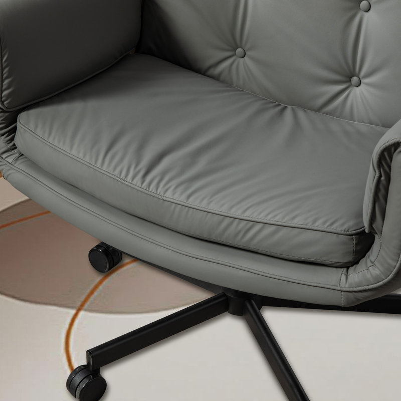 Chaise de bureau ergonomique 33,9 ", chaise de bureau moderne à hauteur ajustable, Gris