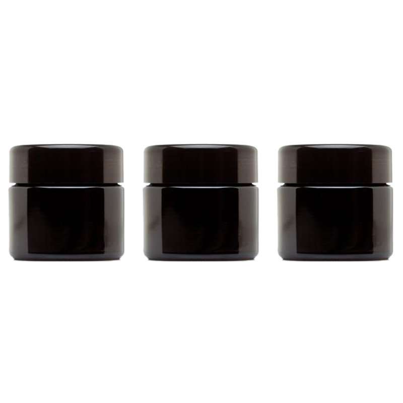 Ensemble de 3 pots à épices avec plateau à vis classique, H 7,75 po x l 3,62 po x P 3,62 po, Noir