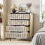 Cannelé, armoire de rangement à 4 tiroirs, armoire autoportante, rangement pour vêtements de chambre à coucher, grande capacité, minimaliste moderne