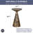 Cone-Shaped Mango Wood Side Table with Patchwork Tile and Natural Finish