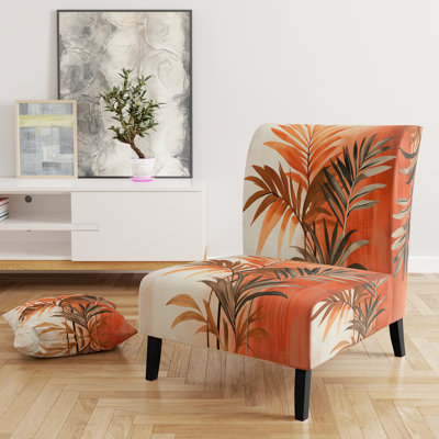 Chaise rembourrée Palm Trees - Fauteuil de chambre Terracotta Palm Vibes I