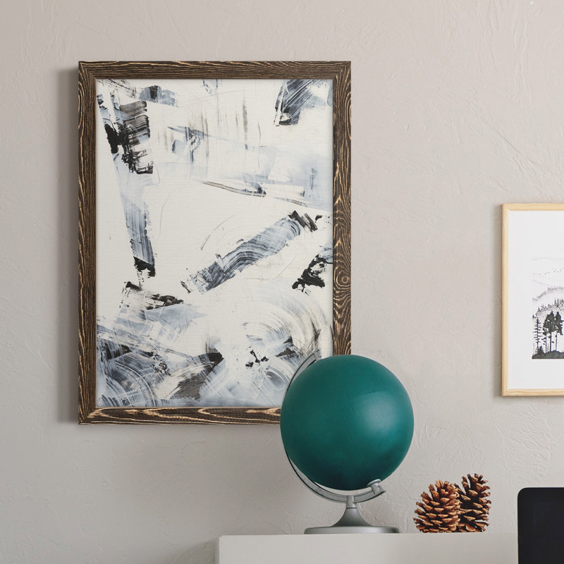«Fractured Ice II», peinture sur toile encadrée, H 20 po x l 17 po x P 1 po, Noyer
