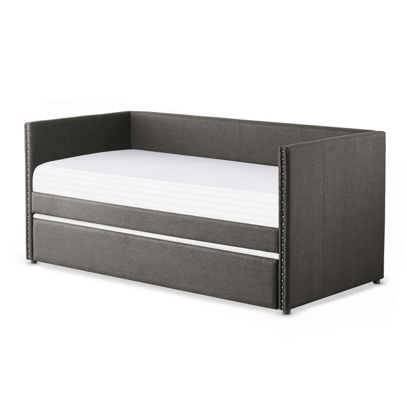 Méridienne en tissu rembourré 1pc avec gigogne gigogne